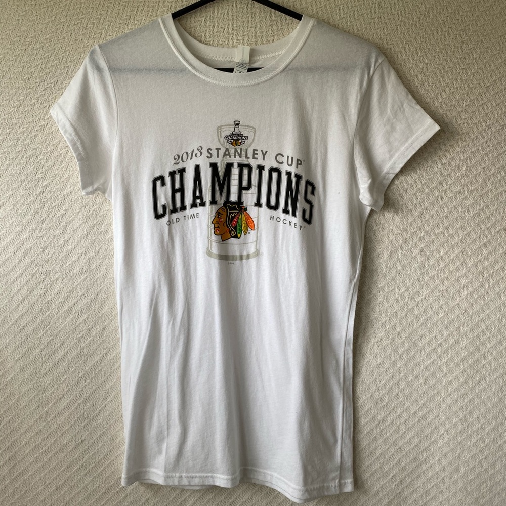 Delta Ringspun Wht 2013 Hockey T-Shirt-M